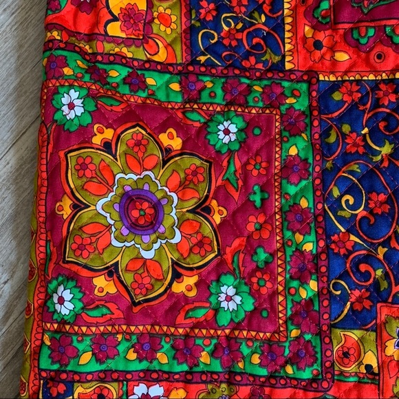 Vintage Skirt Hippy Mod 70s Homemade Skirt Quilted Maxi Medallion - Picture 15 of 15